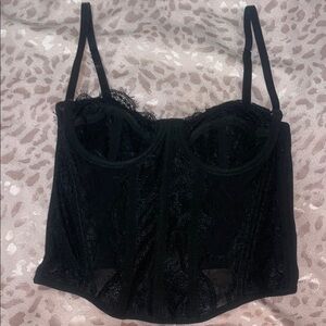 Elegant Black Lace Bustier